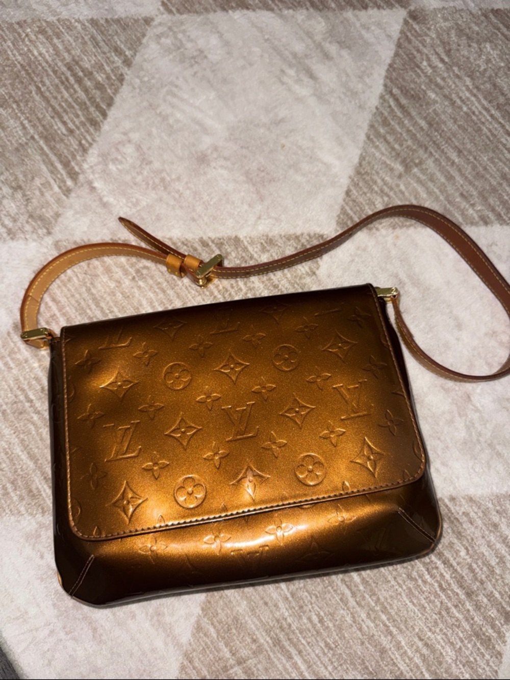 Louis Vuitton Metallic Bronze Monogram Crossbody Bag